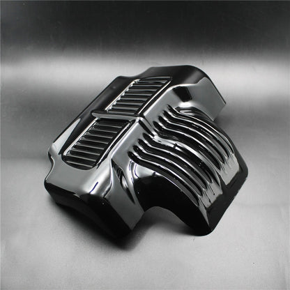 Capa de resfriador de óleo de estoque de ABS para motocicleta preto/cromado para Harley Touring Street Electra Glide Road King FLHX FLTR FLHT 2011-2016