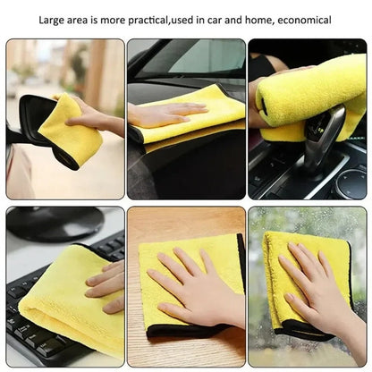 Double Sides Car Microfiber Cloths Super Absorbent Washing Drying Cleaning Towels Auto Detailing Towel Rags Clean Tool