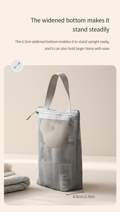 23x26cm Portable Toiletry Bag with Handy Handle Large Capacity Mesh Toiletry  Storage Bag Makeup Bag for Business Trips Travel