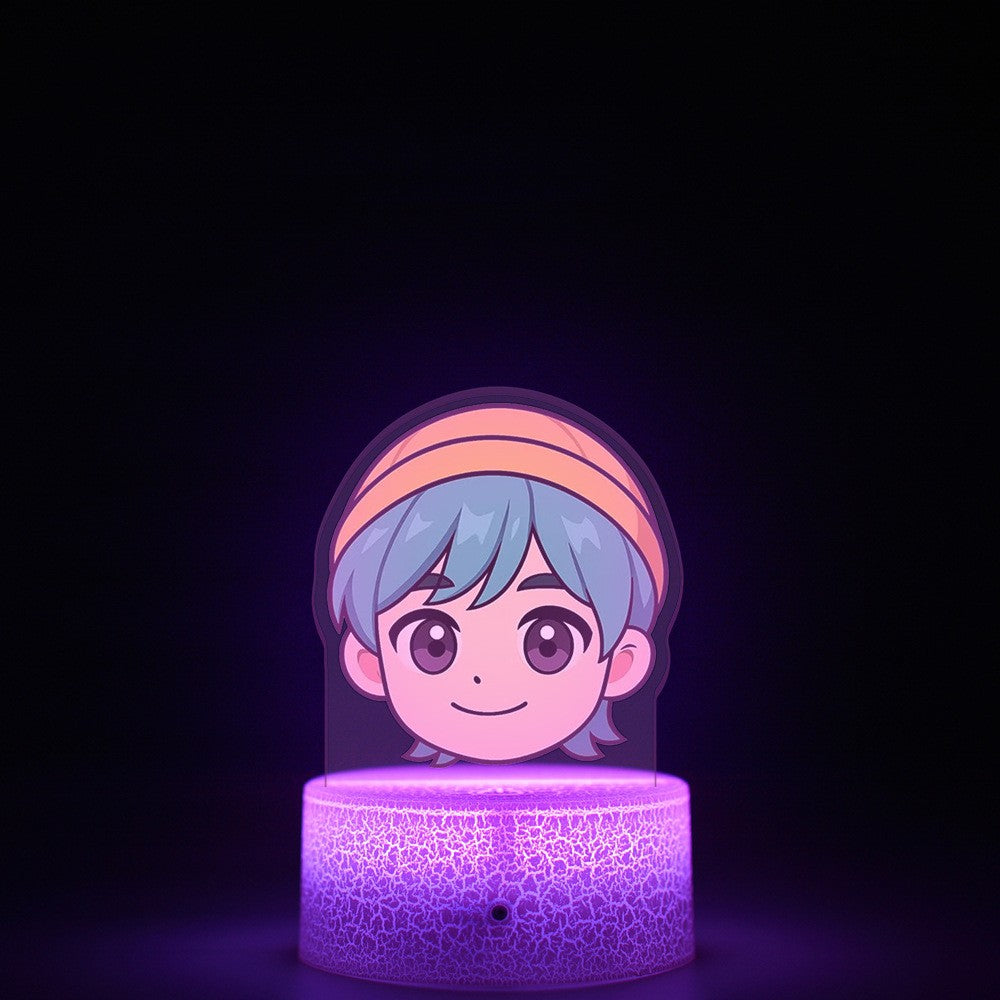 KPop K-POP Demon Hunters Kawaii Zoe Mira Rumi Saja Boys Superstar Monochrome Light Remote Control 16 Color Light Night Light