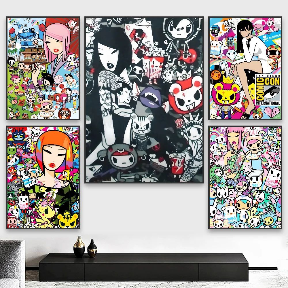 Cartoon Art Kawaii townTokidokiinside Poster HD art sticky wall waterproof home living room bedroom bar aesthetic decoration