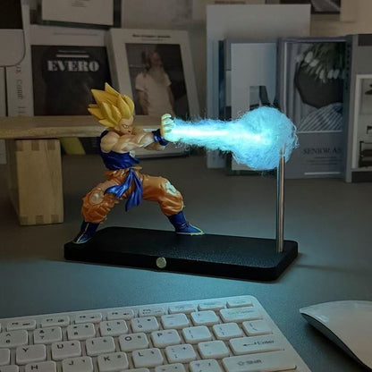 Anime Son Goku Kamehameha Night Light Figures Desktop Touch Control Lamp Rechargeable Night Lamp Figures with Cotton
