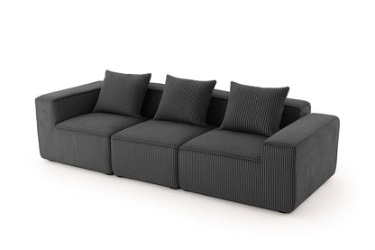 Sectional boneless Couch with L-Shape Chaise,Modern Modular sleeper Sofa with Deep Seat, Upholstered Couches for Room