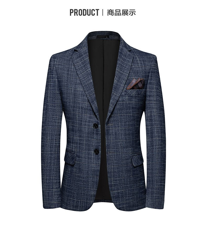 2025 Men's Slim Fit Business Casual Blazer High Quality Fashion All-in-One Banquet Korean Style Handsome Trend for All Seasons