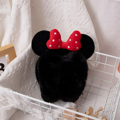 Disney Minnie Mouse animação periférica desenho animado laço outono e inverno protetor de ouvido quente presente de férias doce e feminino para meninas