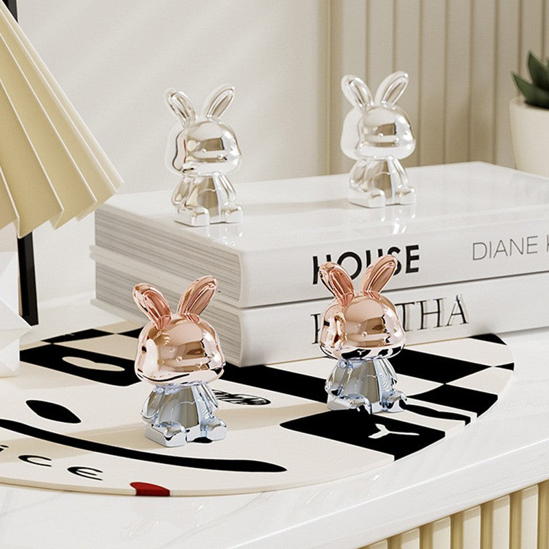 Electroplating Bunny Ornaments Cartoon Decorative Rabbit Figures
Office Car Desk Craft Creative Birthday Gift for Kid Room Decor