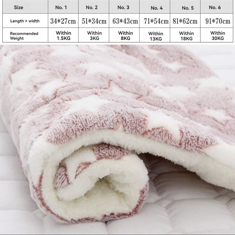 Tapete para animais de estimação de flanela macia cama de cachorro inverno engrossar cobertor quente para cães e gatos filhote de cachorro dormir capa toalha almofada para cães pequenos médios grandes