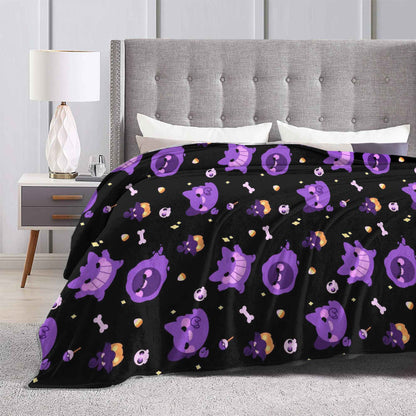 Cobertores Gengar Mantas De Pelúcia Novas Super Quentes Para Meninas Meninos Sofá Cadeira Flanela Colcha Protetor De Cama