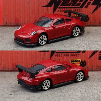 1/60 Porsche 911 GT2 RS Brinquedo Modelo Carro CCA MSZ 1:64 Miniatura Diecast Rodas Livres Coleção Adequada para Hot Wheels Presente Infantil