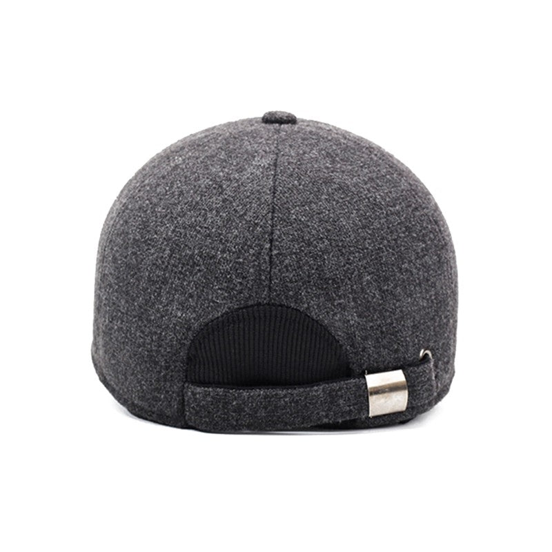 NORTHWOOD Solid Cotton Winter Baseball Cap For Men Warm Windproof Trucker Caps Ear Flap Snapback Outdoor Dad Hats Bones