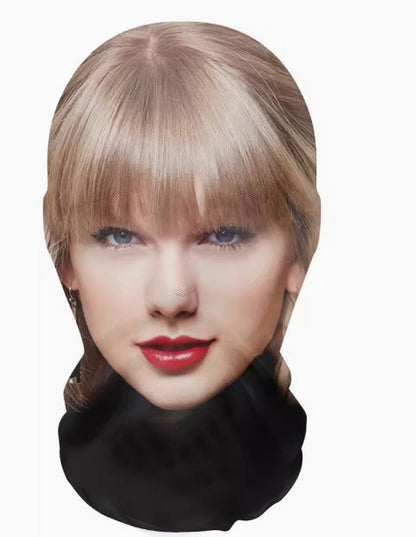 New 3D Printed Kanye Mask  Elastic Mesh Full Face Mask For Men Women Cosplay Headwear Novelty Supplies Party Cosplay Masked hat