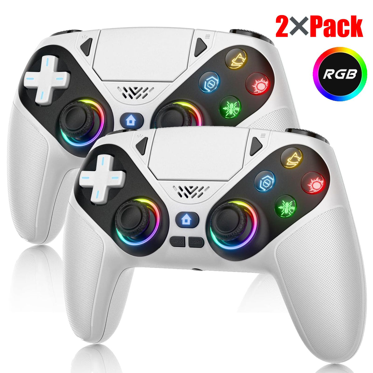 RGB Light Controller For PlayStation 5/PS5 Pro/Slim/PC Wireless Gamepad Marco/Turbo NO Drift Hall Effect Gaming Control Joystick