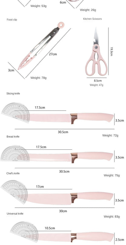 Conjunto de utensílios de cozinha de silicone, 19 peças com cabo de madeira, espátula, panela antiaderente e balde de armazenamento de facas multiuso integrado