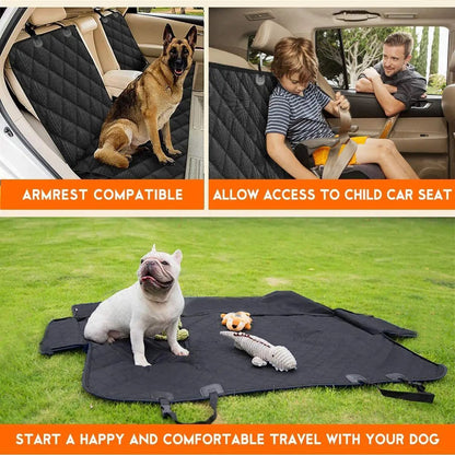 Capa Protetora de Carro para Banco Traseiro de Cachorro Impermeável Resistente à Sujeira Capa de Assento para Animais de Estimação Preto Alça de Ombro Rede Colchão de Viagem para Animais de Estimação