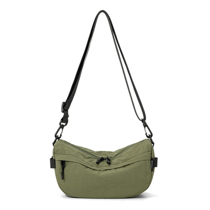 Japanese-Style Waterproof Lightweight Nylon Crossbody Bag, Lightweight Casual Multi-Pocket Unisex Phone Bag, Small Square Bag, Trendy for Hiking and Shopping