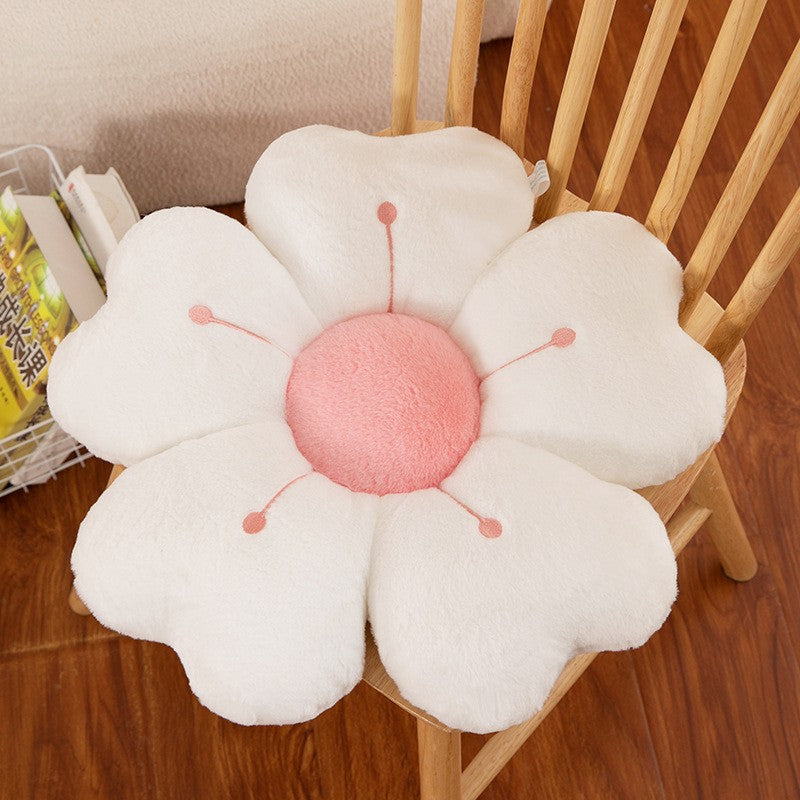 Flower Plush Throw Pillow Cute Daisy Stuffed Cushion Kawaii Sleeping Pillow Soft Office Chair Back Cushion Pet Mat Home Decor