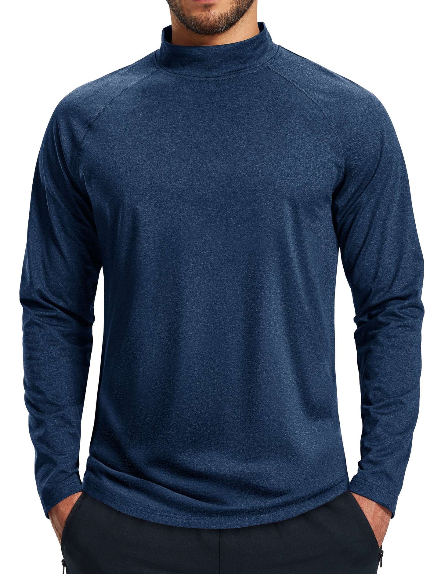 TACVASEN Men's Thermal Shirts Long Sleeve Micro-fleece Fleece Lined Base Layer Undershirts Athletic Warm Winter Workout Top
