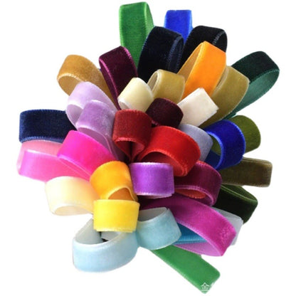 50yards 10mm Velvet Ribbon For DIY Handmade Gift Bouquet Wrapping Supplies Home Party Decorations Christmas Webbing Trimming