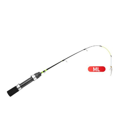 Vara de Pesca no Gelo de Inverno 2 Seções Ultraleve Design Tipo Giratório Vara de Pesca 52cm de Comprimento Vara de Pesca Ultraleve Pesca de Inverno