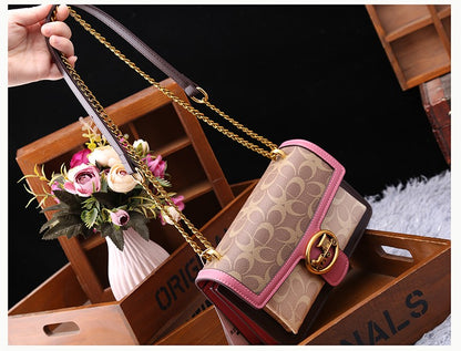 Light luxury women's bag 2025 new high-end color contrast single shoulder underarm bag designer fashionable crossbody small squa