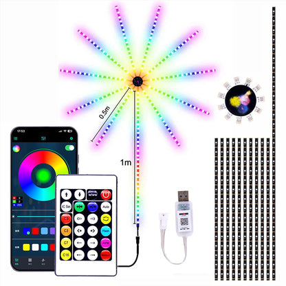 Luz Ambiente USB LED WS2812 Lâmpada Inteligente RGB para Esports Controle Remoto por APP Luz Decorativa para Festa de Fim de Ano Natal 5V