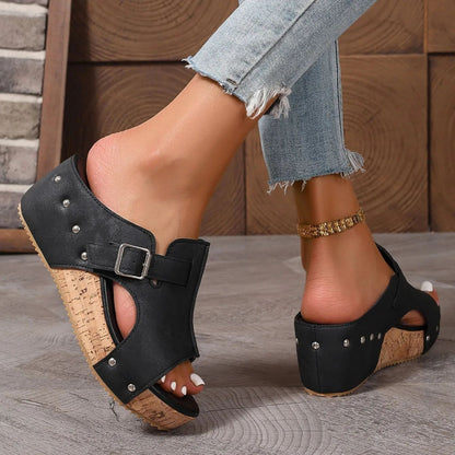 Women Comfortable Platform Sandals Open Toe Wedge Sandals Summer Lightweight New Slippers Fashion Casual Designer Women Shoes