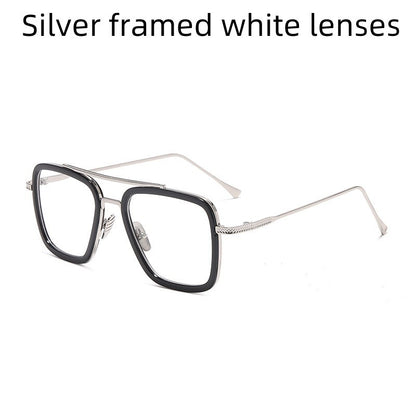 New Men's And Women's Metal Sunglasses European And American Fashion Trend Iron Man Same Style Small Frame Glasses UV400