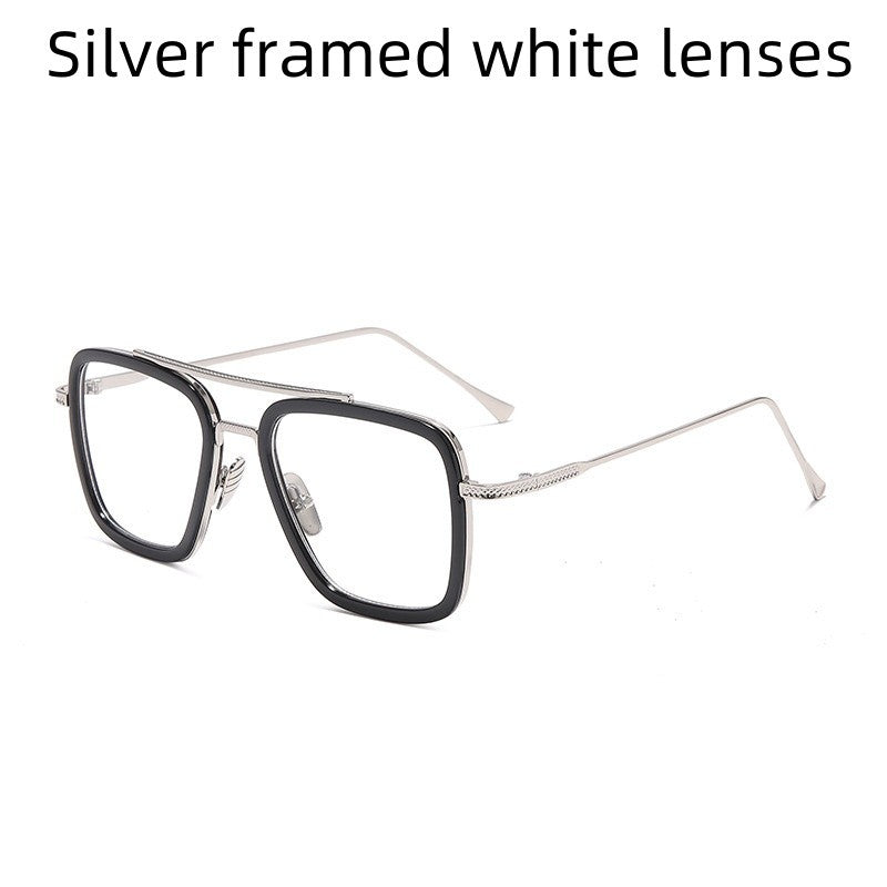 New Men's And Women's Metal Sunglasses European And American Fashion Trend Iron Man Same Style Small Frame Glasses UV400