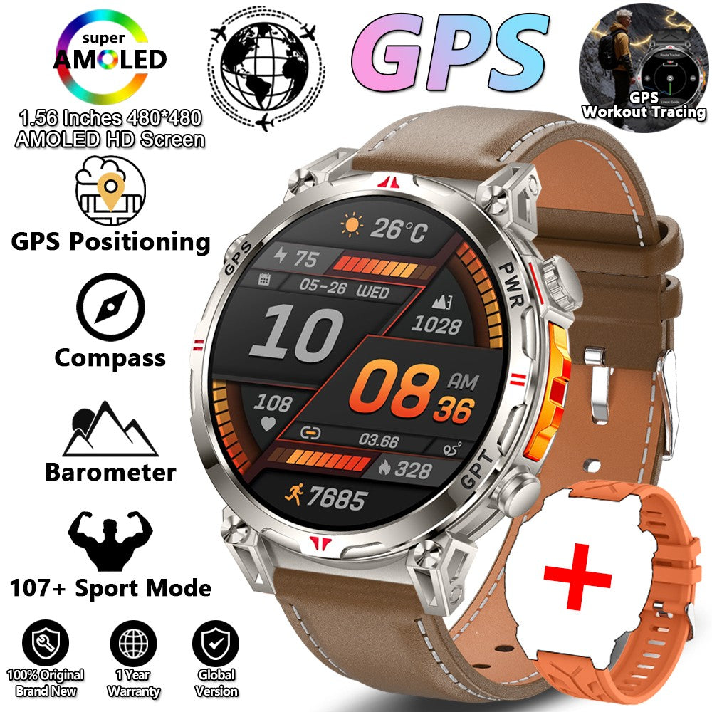 New T-Rex 3 Smart Watch Men GPS Positioning Military 5ATM Waterproof Watch 650mAh Battery Compass Altimeter GPT Assistant Watch