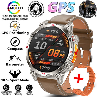 New T-Rex 3 Smart Watch Men GPS Positioning Military 5ATM Waterproof Watch 650mAh Battery Compass Altimeter GPT Assistant Watch