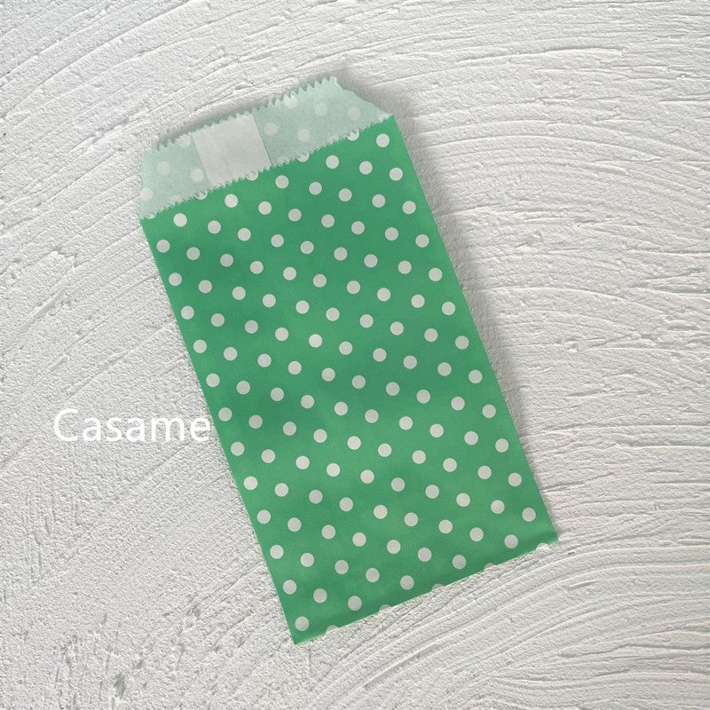 10/25/50 Pcs Small Sack Pouch Mini Dot Kraft Paper Bags Wedding Party Invitation Greeting Cards Paper Gift Bag Birthday