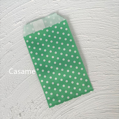 10/25/50 Pcs Small Sack Pouch Mini Dot Kraft Paper Bags Wedding Party Invitation Greeting Cards Paper Gift Bag Birthday
