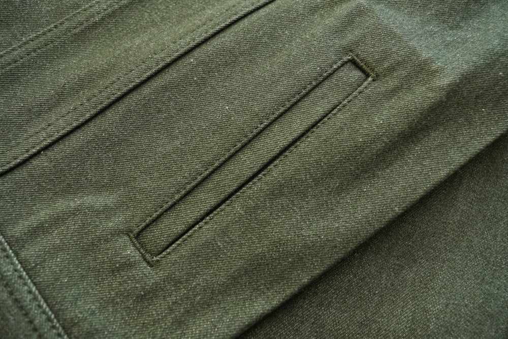 Sauce Zhan 540XX Mens Cusual Jacket Vulcanized green Selvedge Sanforized  Denim Jacket 14 Oz Loose Fit
