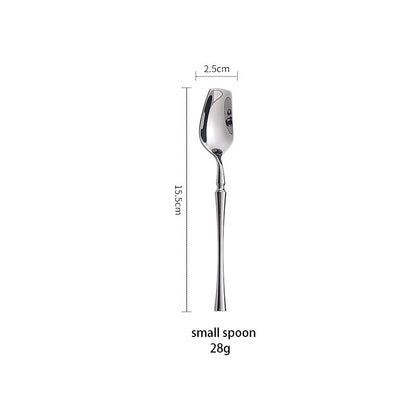 AJOYOUS Conjunto de Talheres Aço Inoxidável Polido Luxuoso Garfo Sobremesa Colher de Chá Faca Utensílios de Jantar Cozinha
