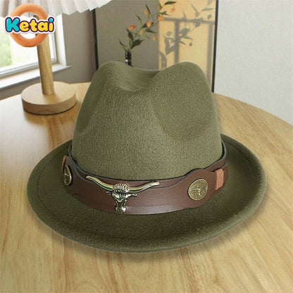 New Autumn and Winter Fashionable and Atmospheric Men's Jazz Hat with Sunshade, Lightweight and Luxurious Style Men's Jazz Hat