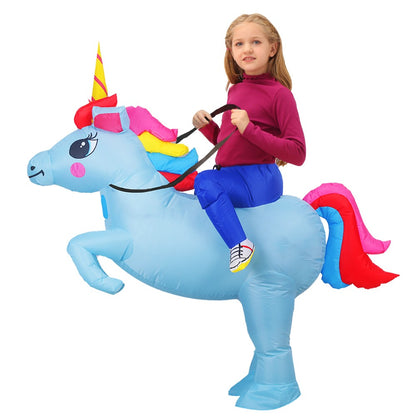 Kids Child Dinosaur Inflatable Costume Anime Purim Halloween Christmas Party Cosplay Costumes Dress Suits for Boys Girls