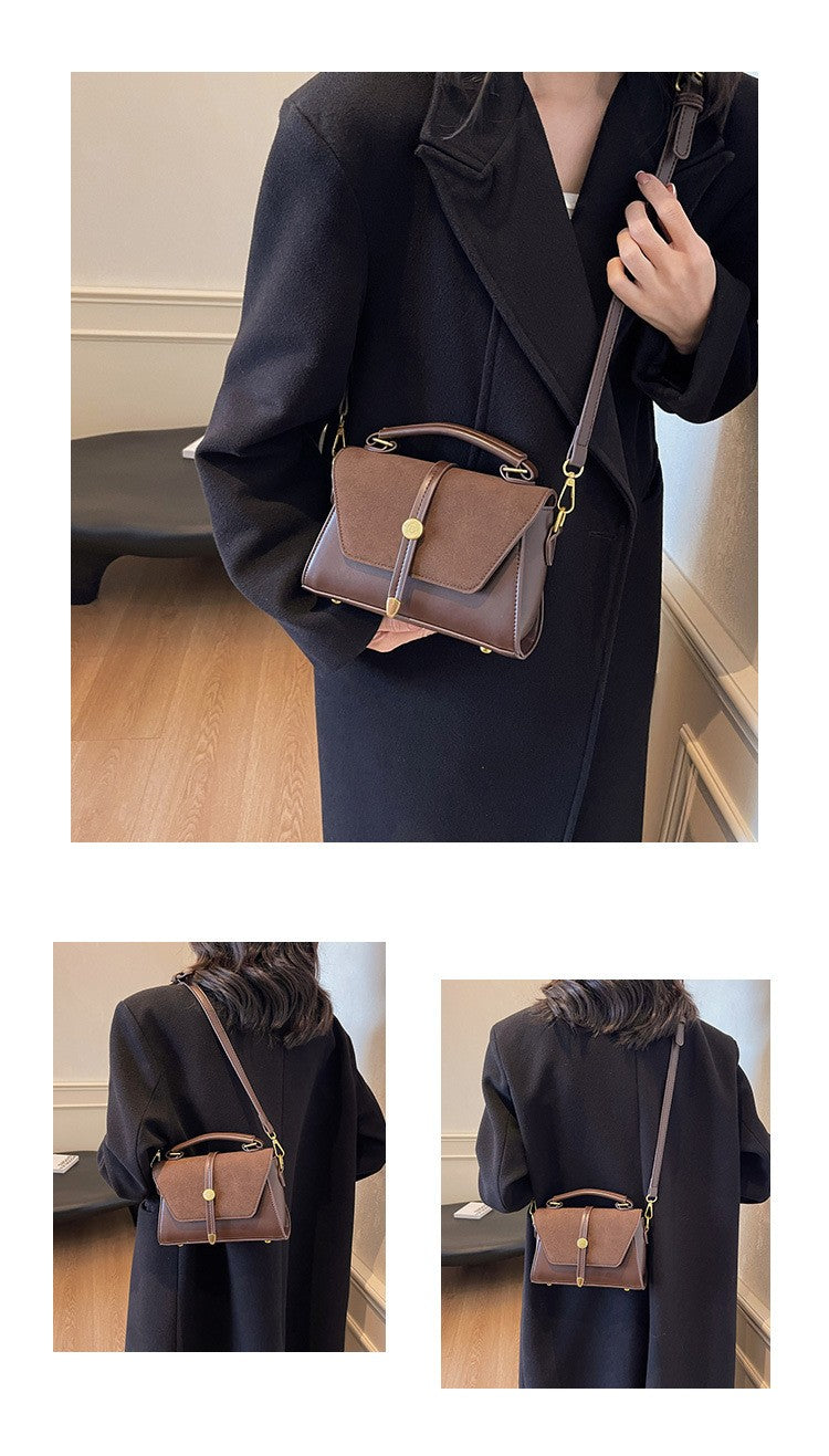 Crossbody Bags Elegant Handbag with Adjustable Strap Golden-Tone Hardware and Flap Closure Trendy Crossbody Bag for Women