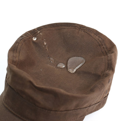 Bonés Militares de Lona Encerada Algodão Masculinos Impermeáveis Chapéu Cadete do Exército Design Único Vintage Topo Reto