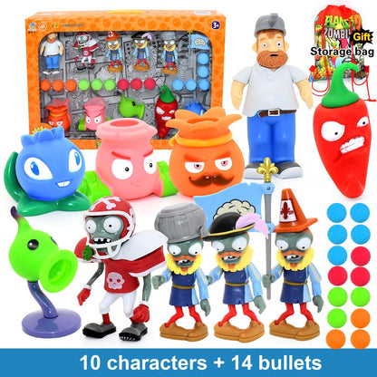 PLANTS VS ZOMBIES 2 Toys Full Set New Role Pea Shoote Alliance Bullet Ejection Attack Walking Dead Children's Gifts Delivery Bag