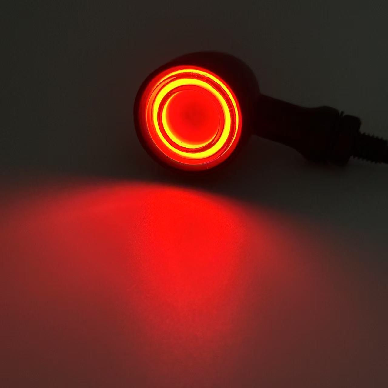 Front Rear LED Motorcycle Bullet Indicator Turn Signal Light 3 in 1 Running Brake Taillight Retro Integrated Light For Harley