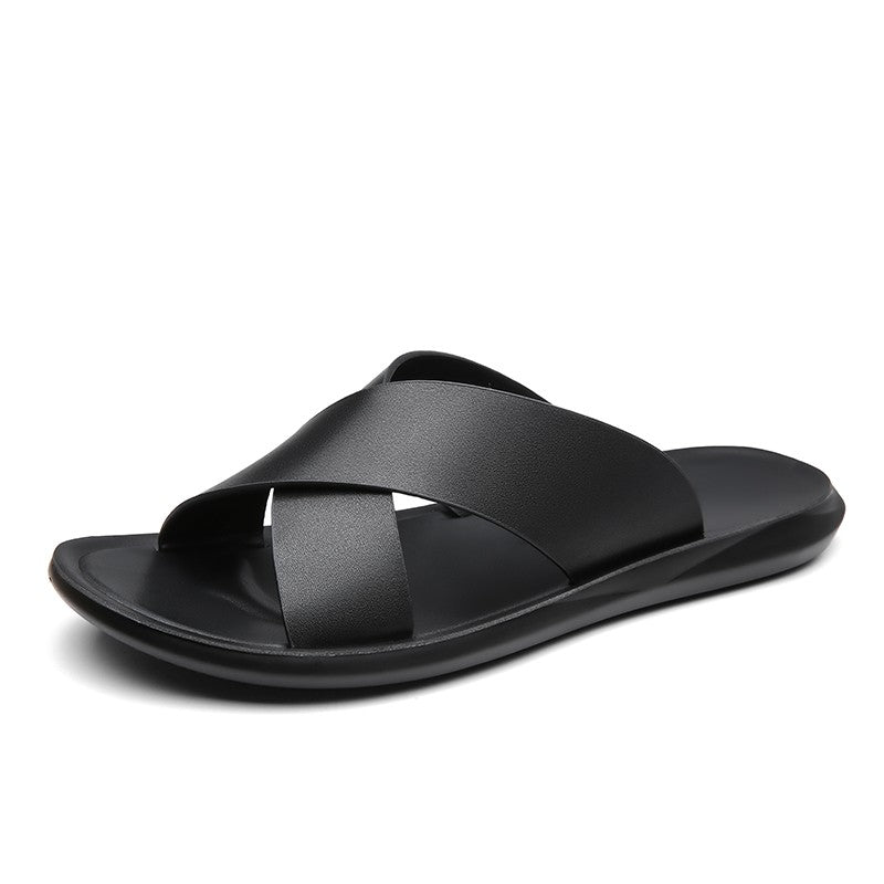 Mens Casual Summer Shoes Hot Sale Men Slippers Stylish Style Male Half Drag Outdoor Daily Beach Flats Lightweight Men's Slides