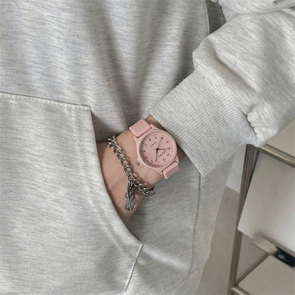 Fashion Silicone Strap Wristwatch Multi-color Student Quartz Watch Casual Adjustable Quartz Clock