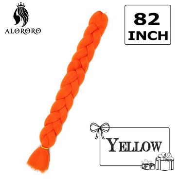 Cabelo Trançado Sintético Jumbo Alororo 82 polegadas Cabelo Falso Africano Fibra de Alta Temperatura Roxo Vermelho Extensões de Cabelo para Mulheres
