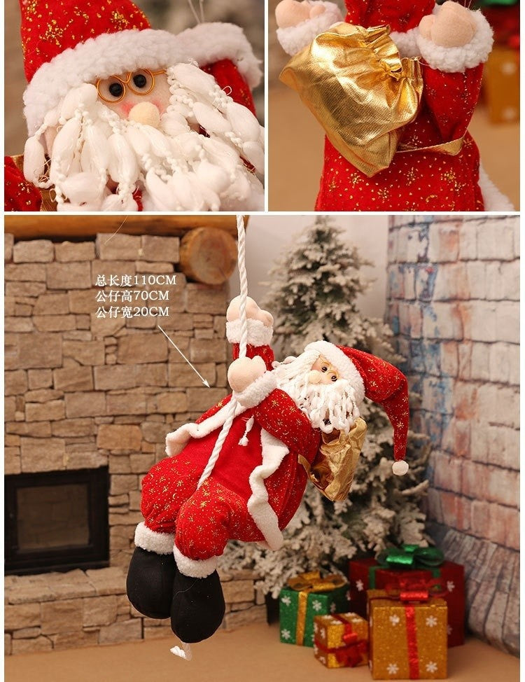 30cm Christmas Decoration Cartoon Fabrics Santa Claus Market Showcase Decor