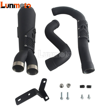 Motorcycle Big Sexy 2-in-1 Exhaust Muffler Pipe Double Slip Gusset For Harley M8 Touring Street Electra Glide Road King 2017-up