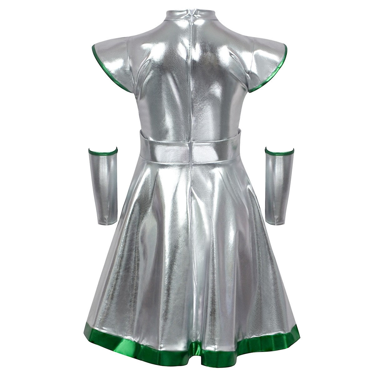 Cyber Alien Laser Reflective Alien Cosplay Dress, Adult and Children's Party Outfit, Including Tentacle Headpiece