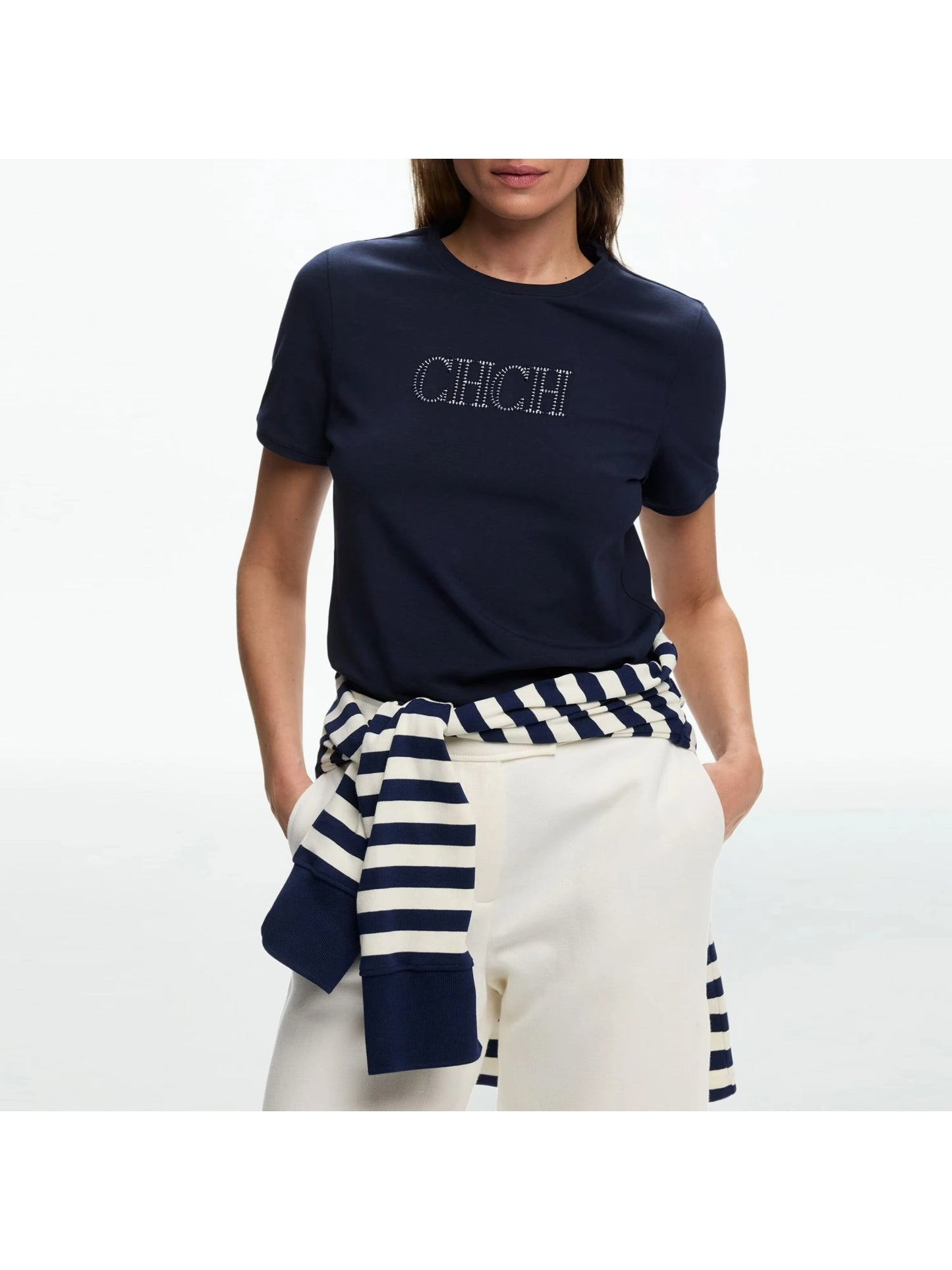 2025 Summer CHCH Cotton T-shirt Base Basic Fashion Solid Women's Short-sleeved Loose White Top Shirt Top 2k Hot
