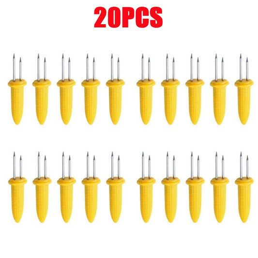 10pcs Fork Corn Skewer Stainless Steel Corn Holders Corn On The Cob Skewers Fruit Forks Outdoor Camping Cooking Barbecue Tool