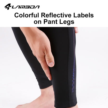 LAMEDA 2025 Pro Winter Cycling Bib Longs Thermal Wool Lined Windproof Reflective Padded Bike Pants Seamless Leg Panel 3D Cutting