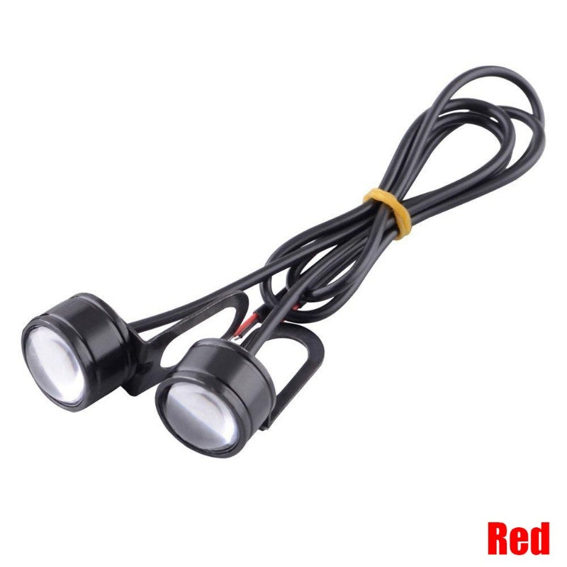 2 peças/par Mini Luz LED Pisca-Pisca Estroboscópica Olho de Águia Para Motocicleta DRL Luz Diurna Neblina Farol Acessórios Para Moto